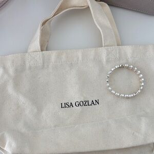LISA GOZLAN Canvas Tote in Natural